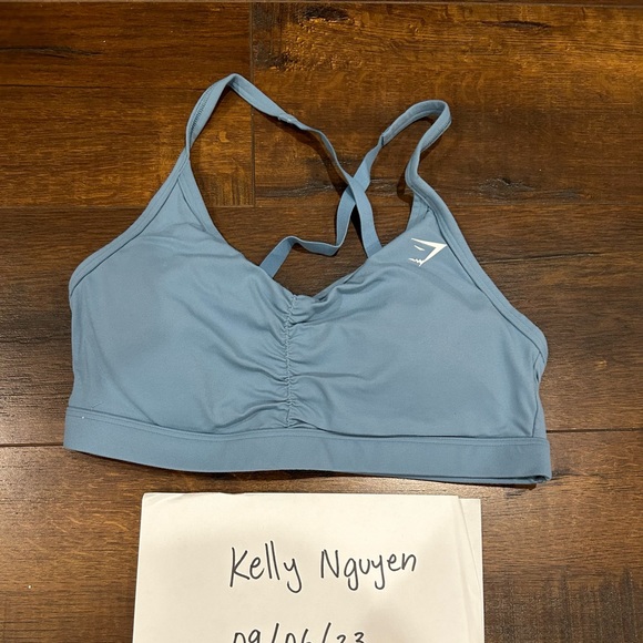 Gymshark ruched bra blue small - Picture 1 of 2